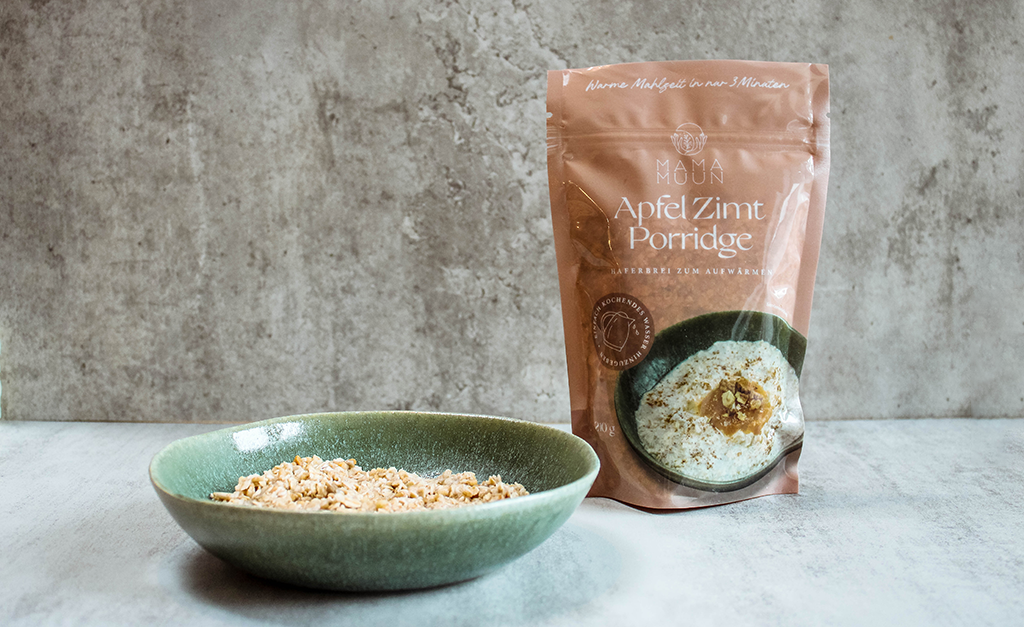 Apfel Zimt Porridge - Warme Mahlzeit in nur 3 Minuten